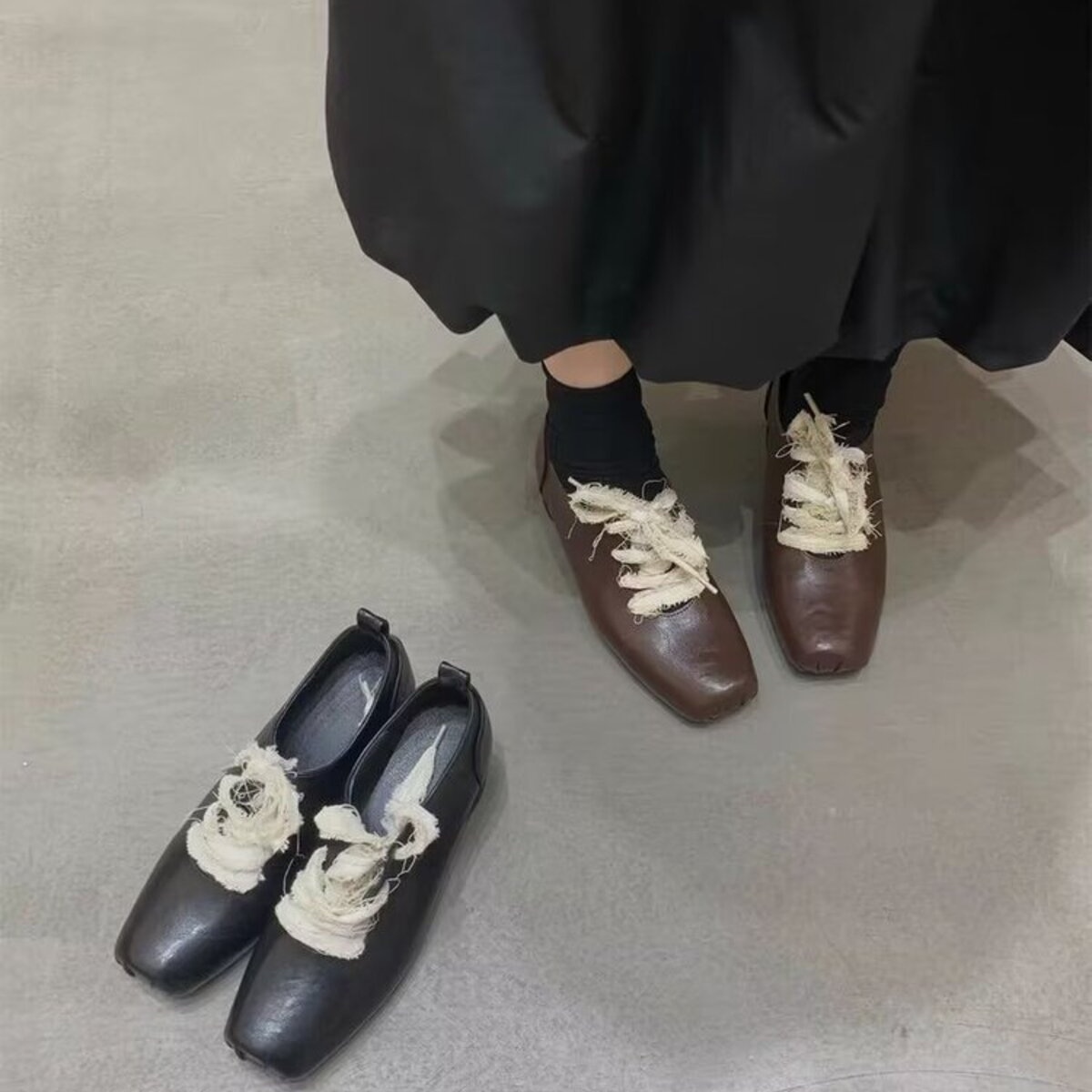 Square Toe Block Heels Pumps