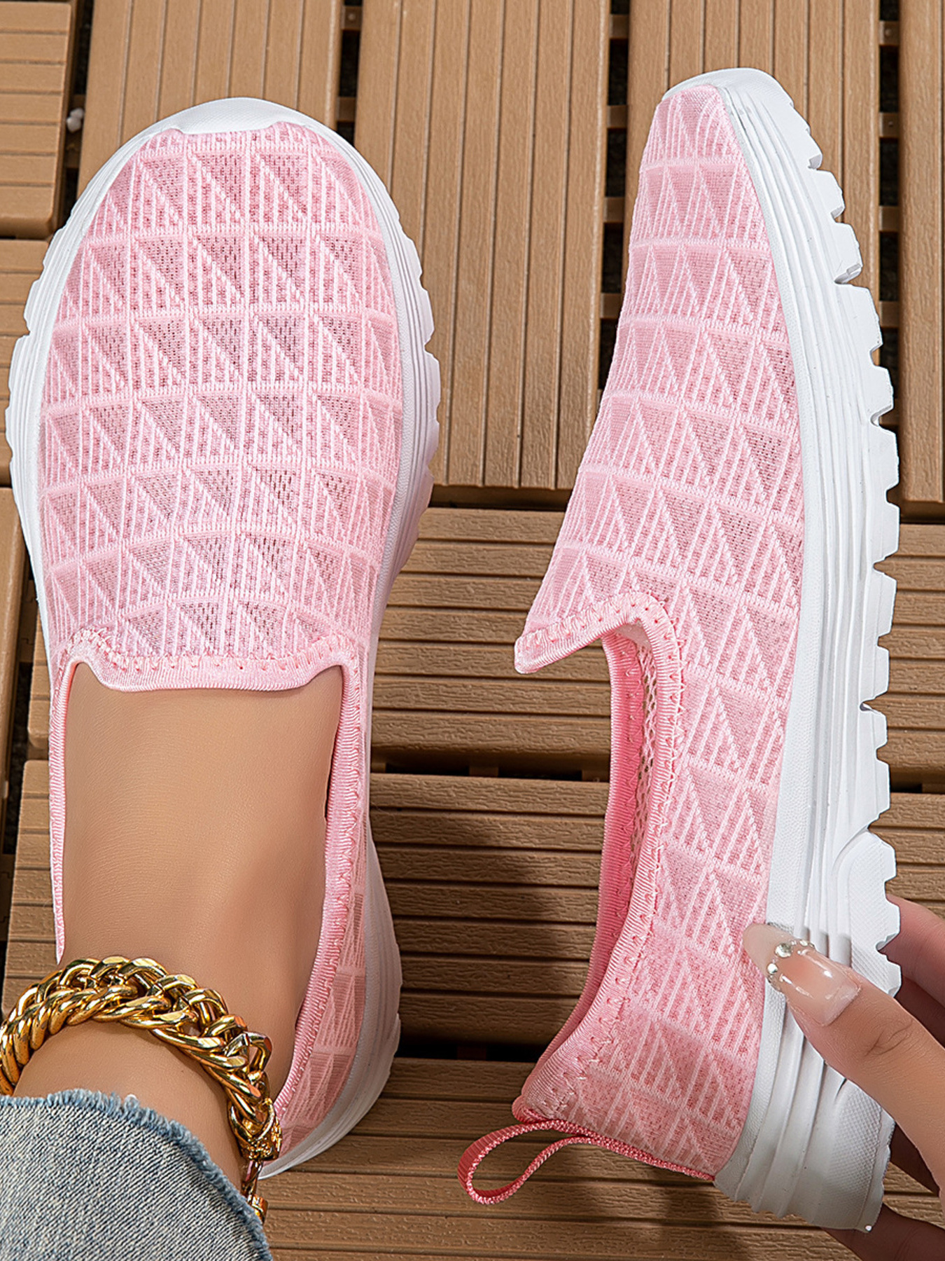 Breathable Mesh Slip-On Sneakers