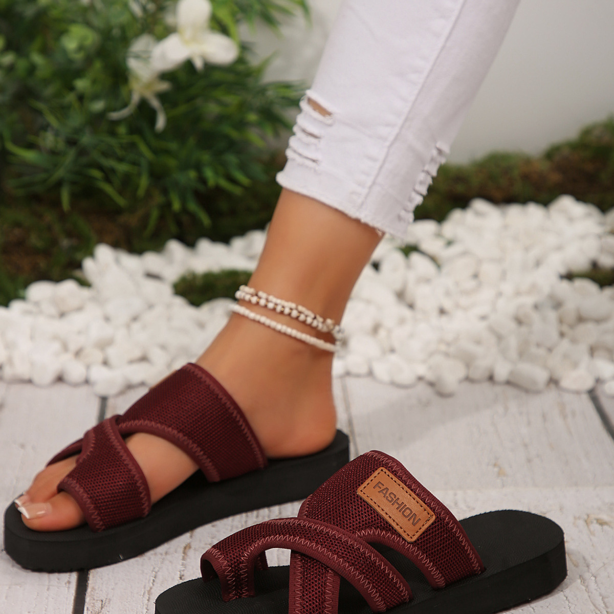 Toe Ring Platform Sandals