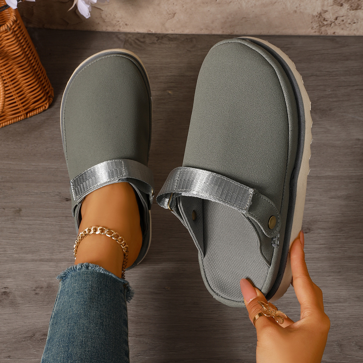 Round Toe Slip-Ons