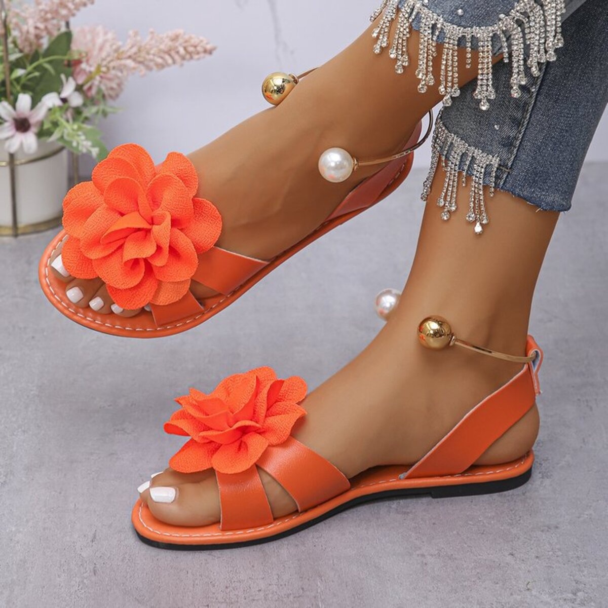 Flower Open Toe Sandals