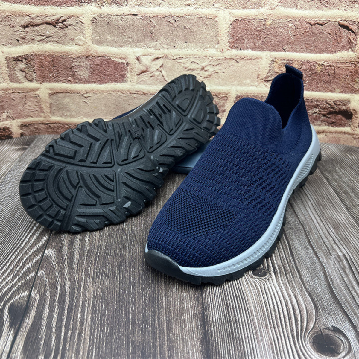 Round Toe Mesh Slip-Ons