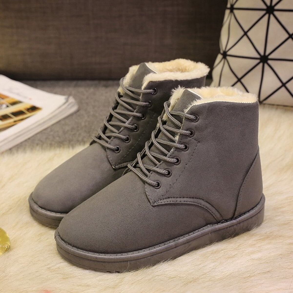 Lace-Up Ankle Boots