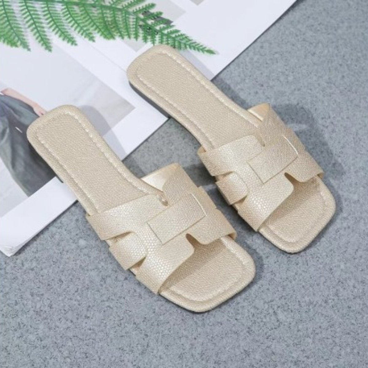 Woven Strap Flat Sandals