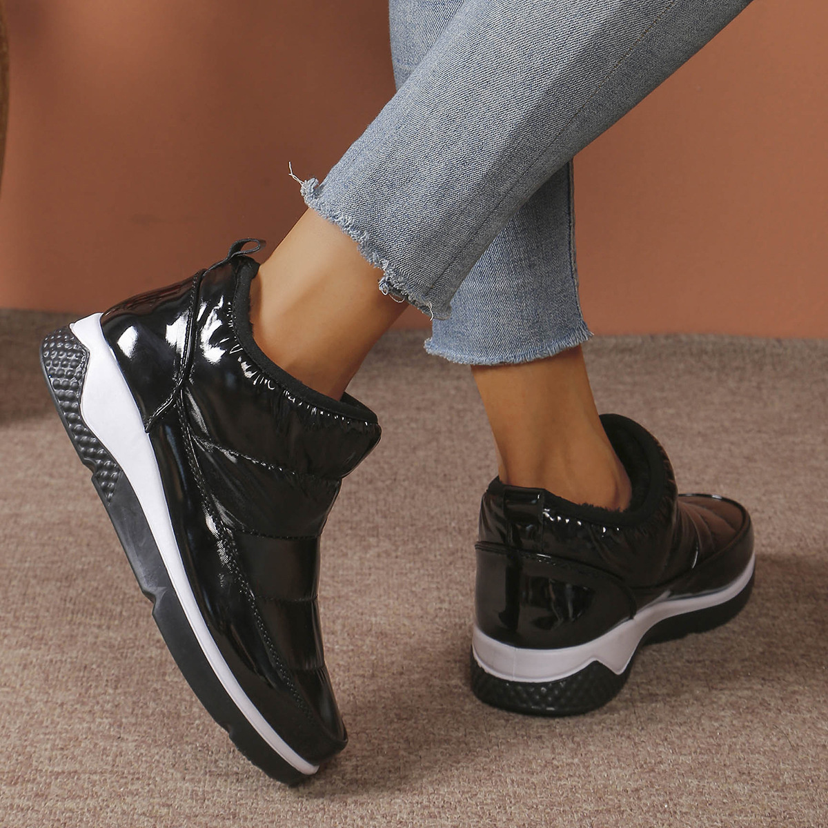 Warm Round Toe Boots