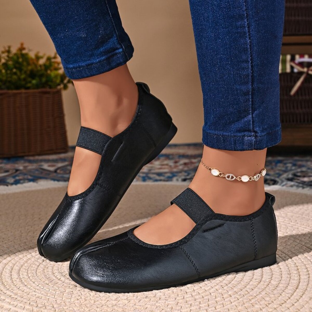 Split-Toe Slip-Ons