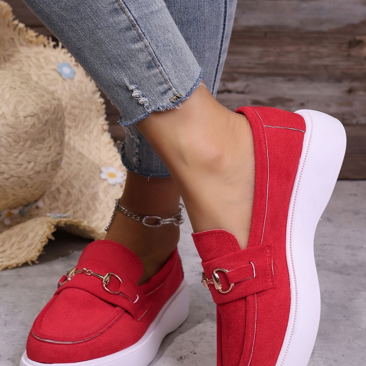 Round Toe Slip-Ons