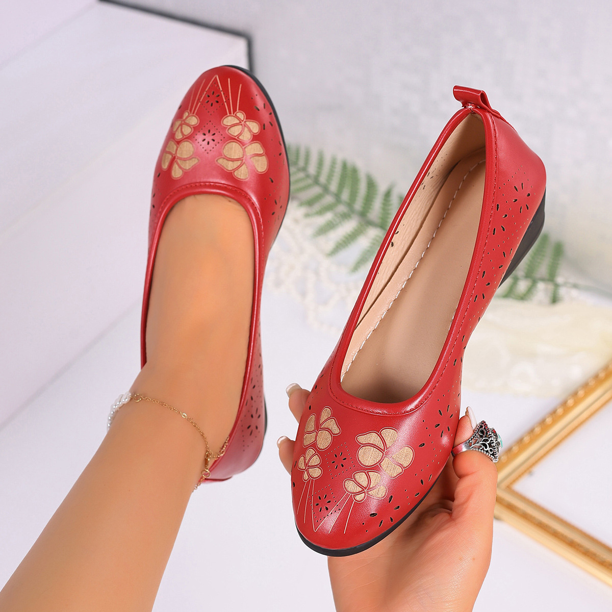 Point Toe Wedge Slip-Ons