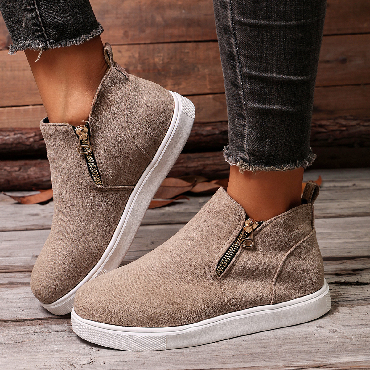 Round Toe Ankle Boots