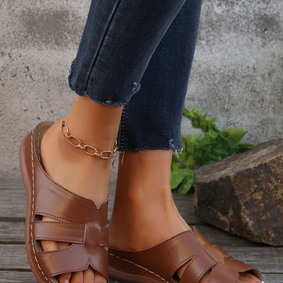 Open Toe Wedge Sandals