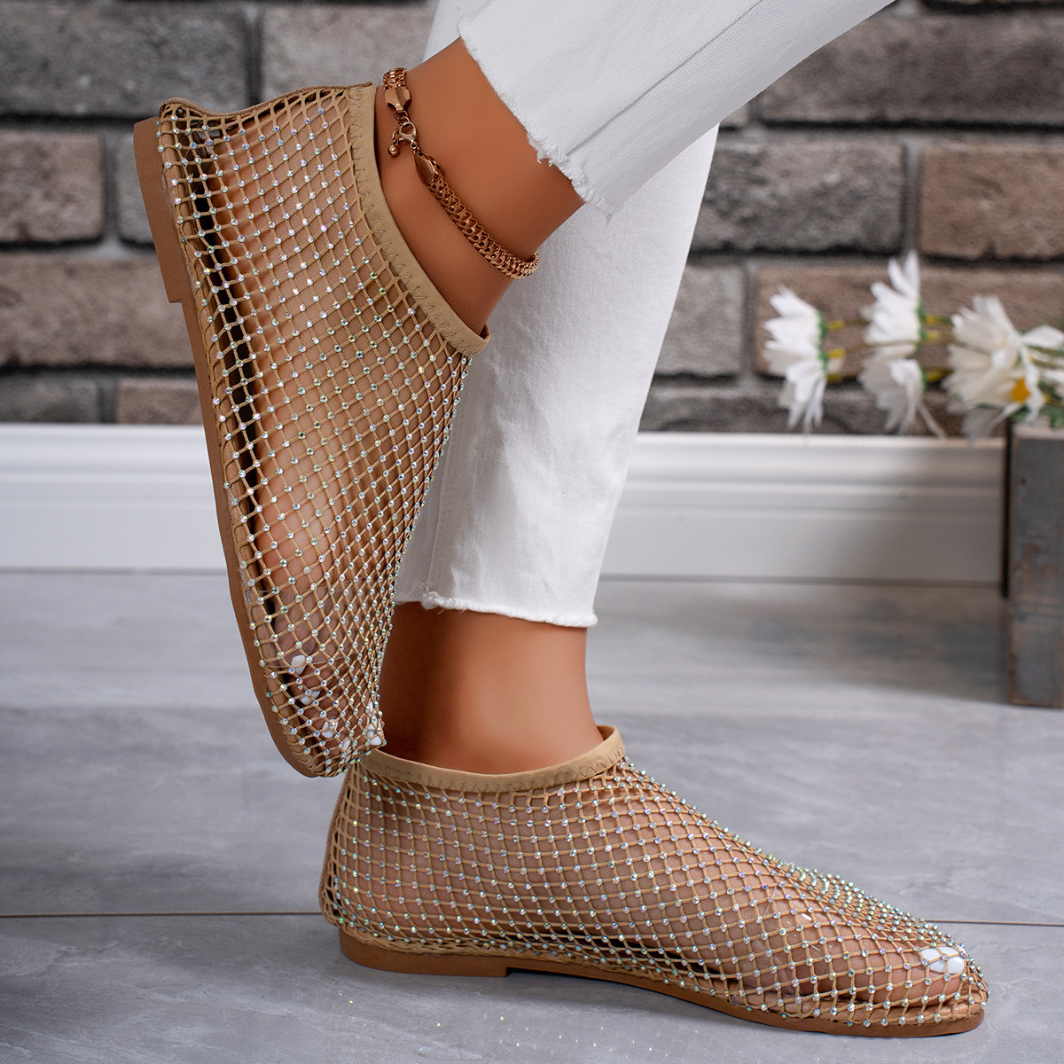 Rhinestone Hollow Out Sandals