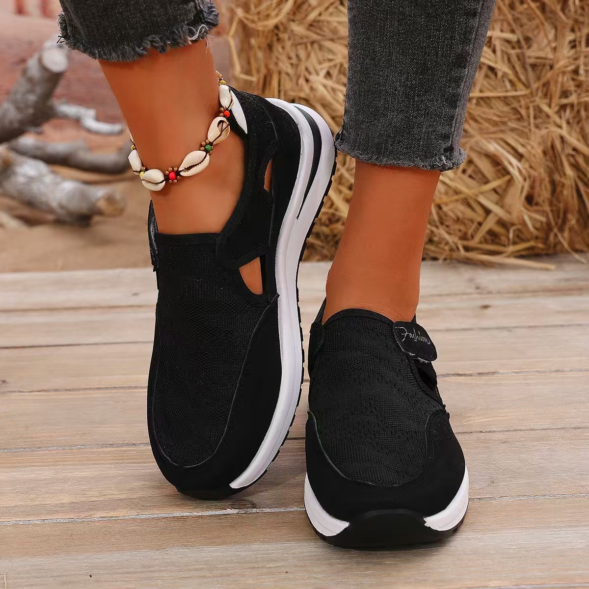 Breathable Cutout Slip-Ons