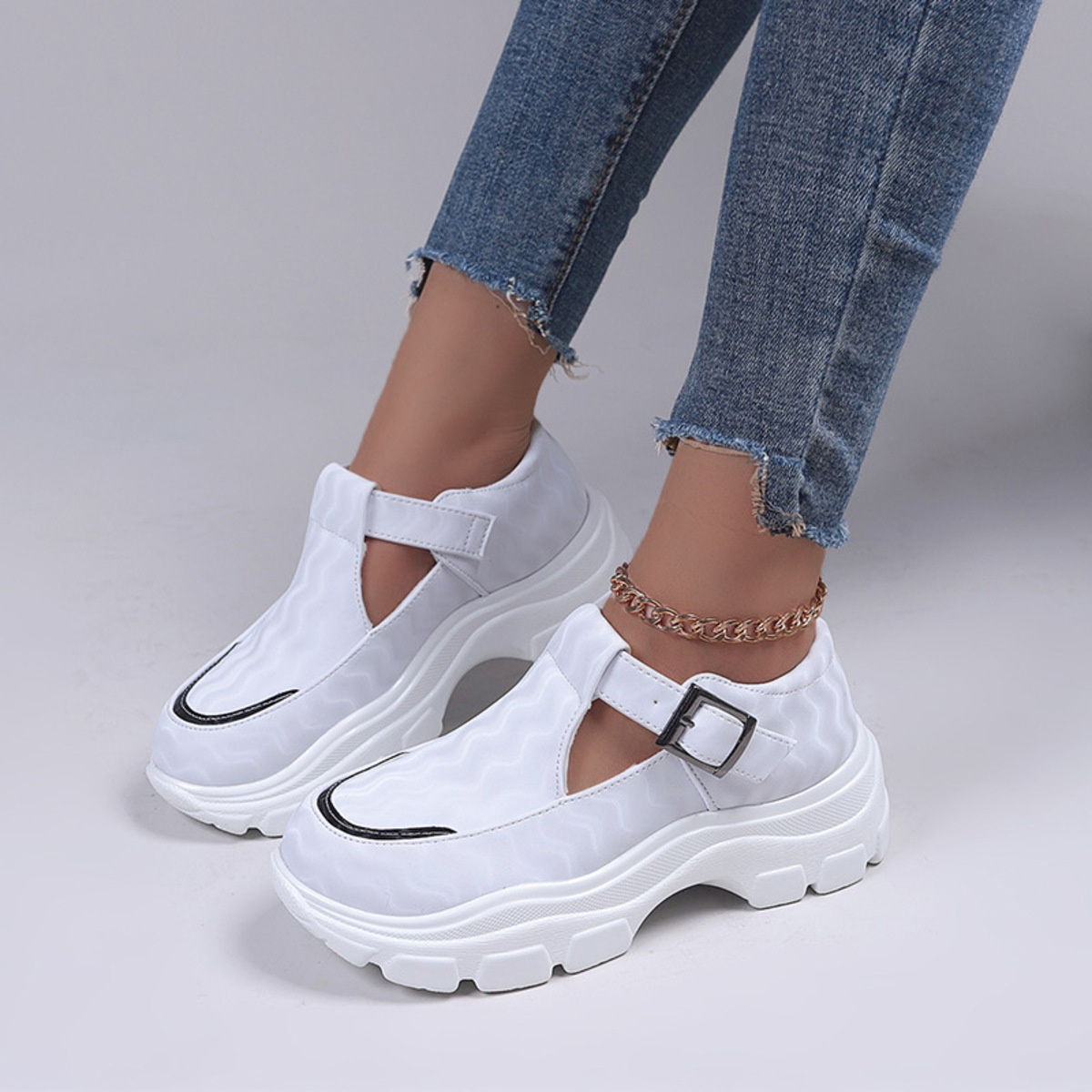 Round Toe Platform Loafers