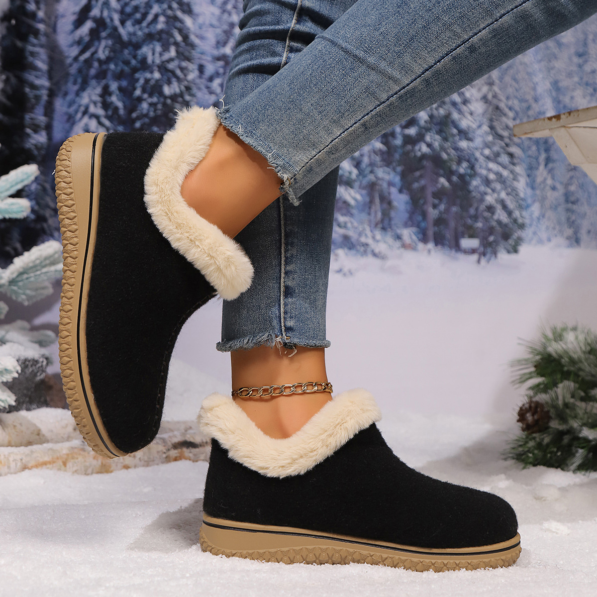 Round Toe Ankle Boots