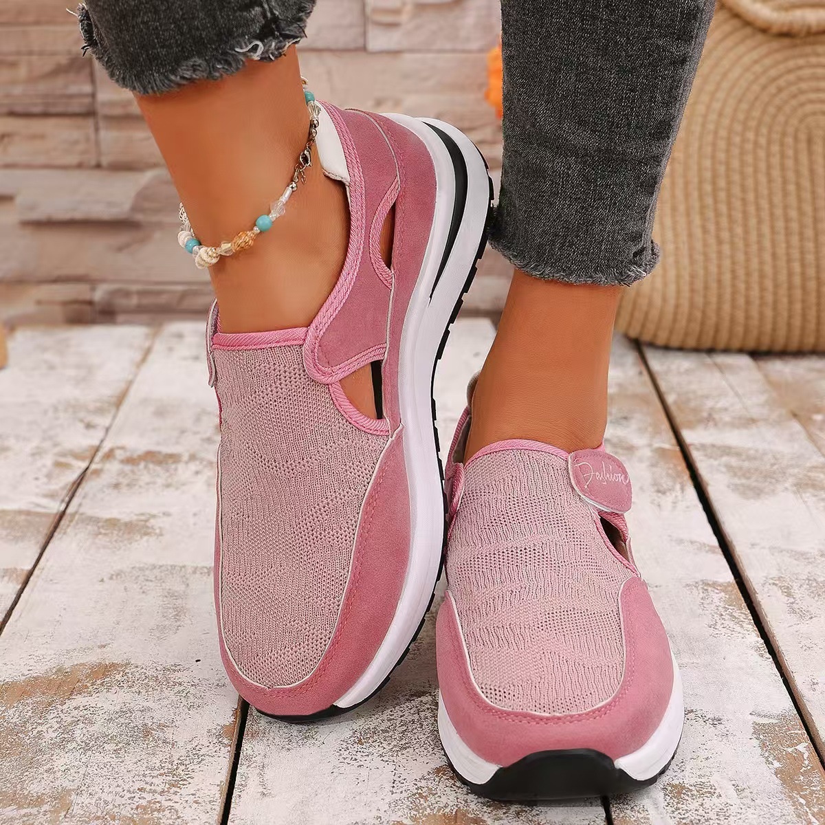 Breathable Mesh Velcro Shoes