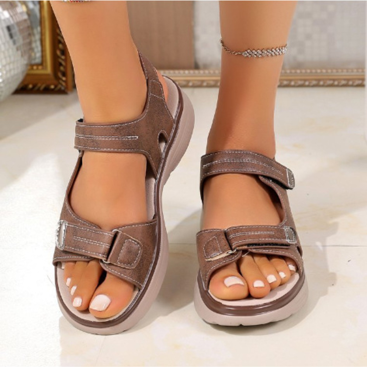 Open Toe Velcro Sandals