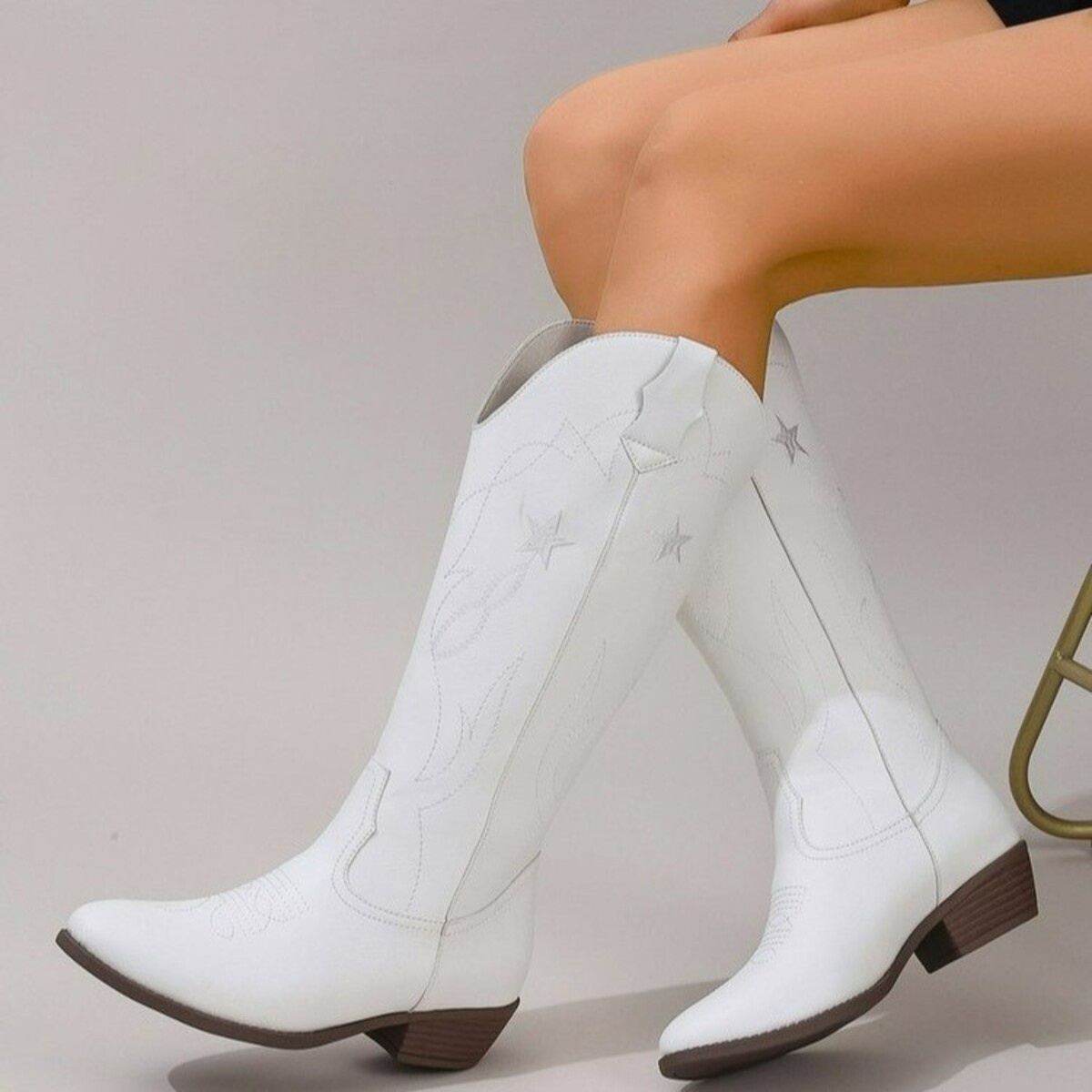 Western Star Embroidered Cowboy Boots