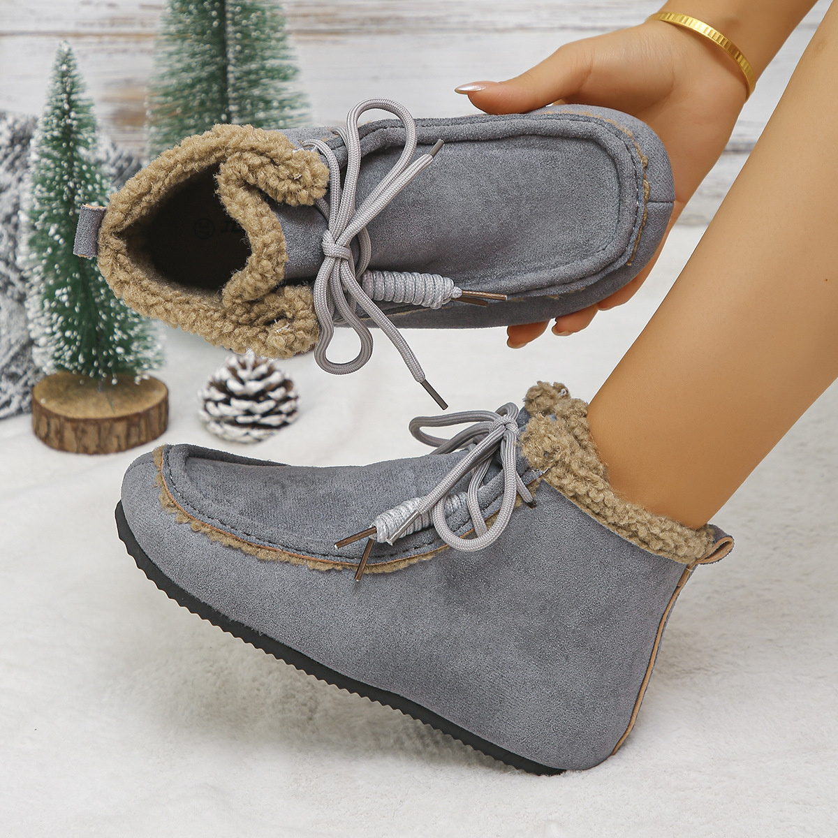 Plush Lined Ankle Boots
