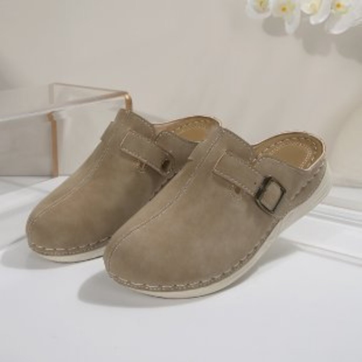 Buckle Accent Slip-Ons