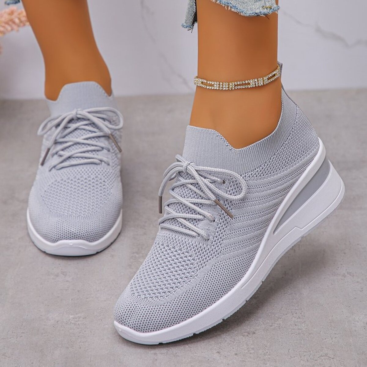 Lace Up Wedge Athletic