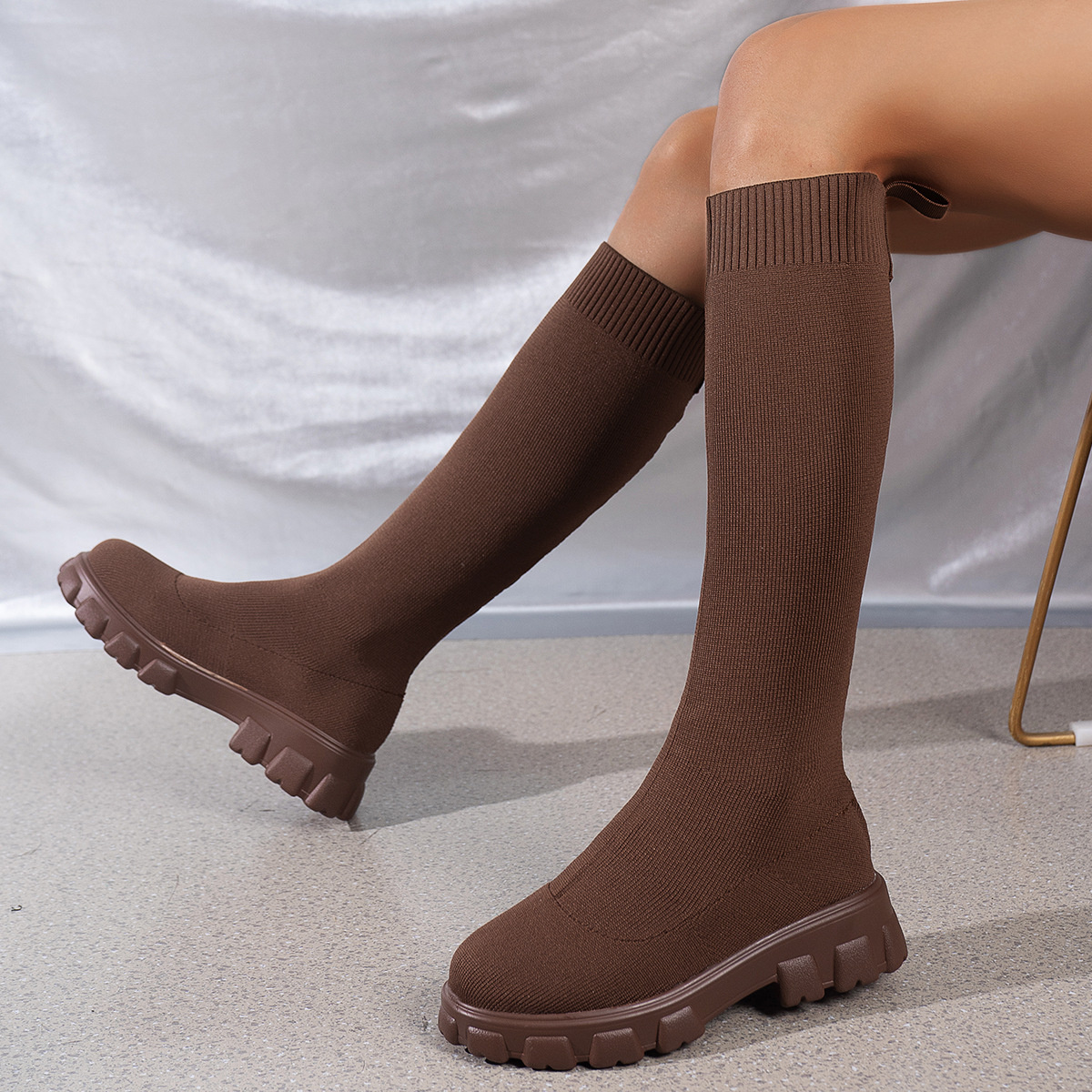 Round Toe Platform Boots