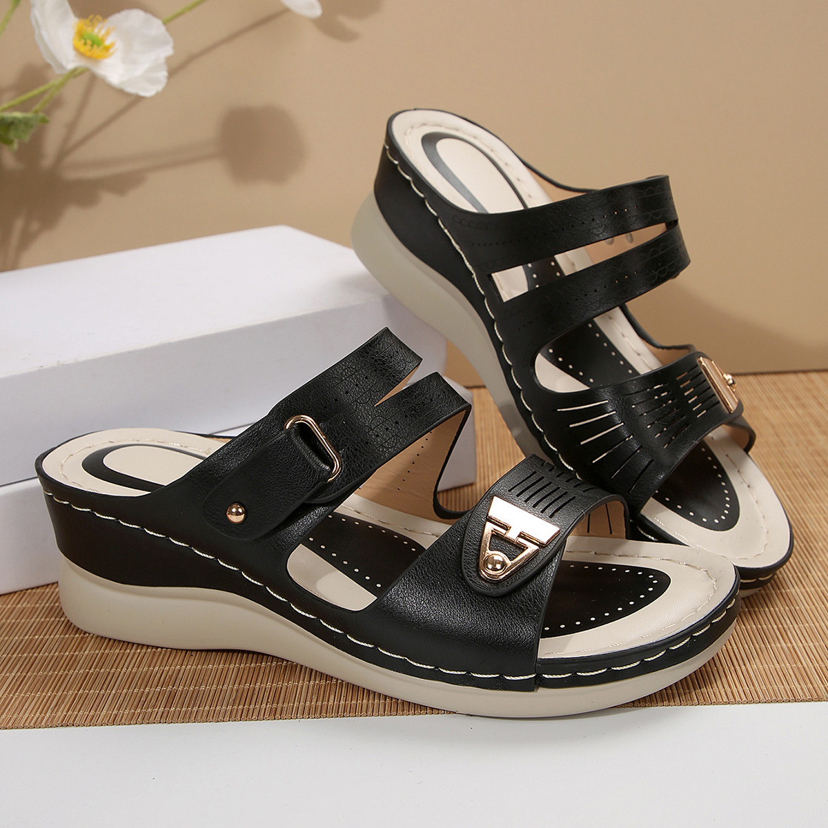 Open Toe Wedge Sandals