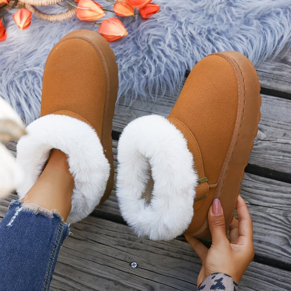 Round Toe Platform Boots