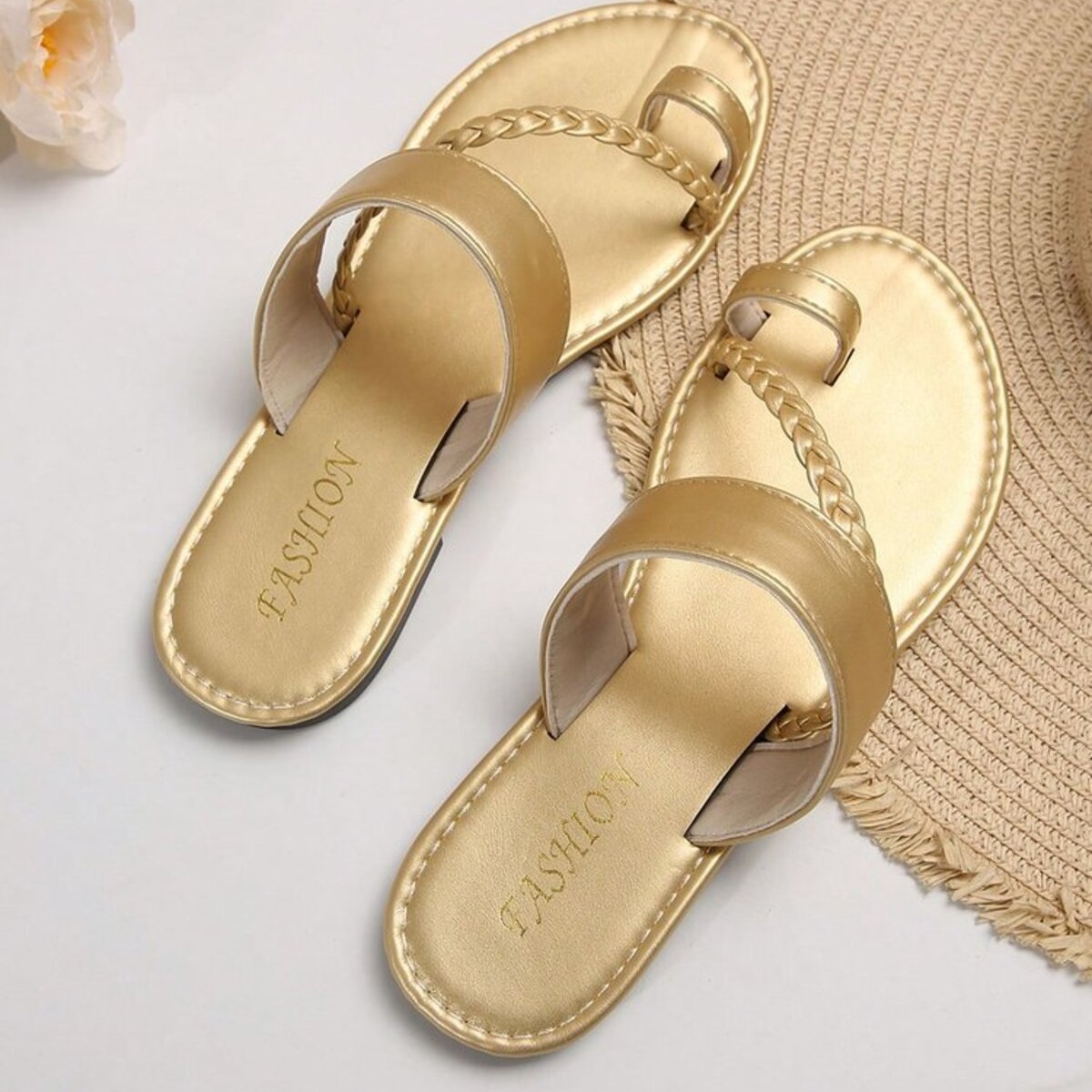 Toe Loop Flats Sandals