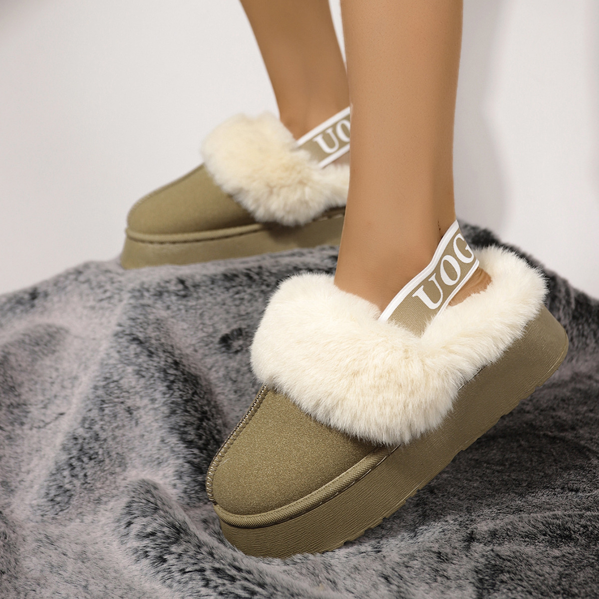 Round Toe Platform Ankle Boots