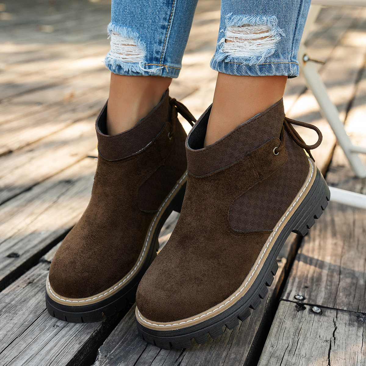 Block Heel Ankle Boots