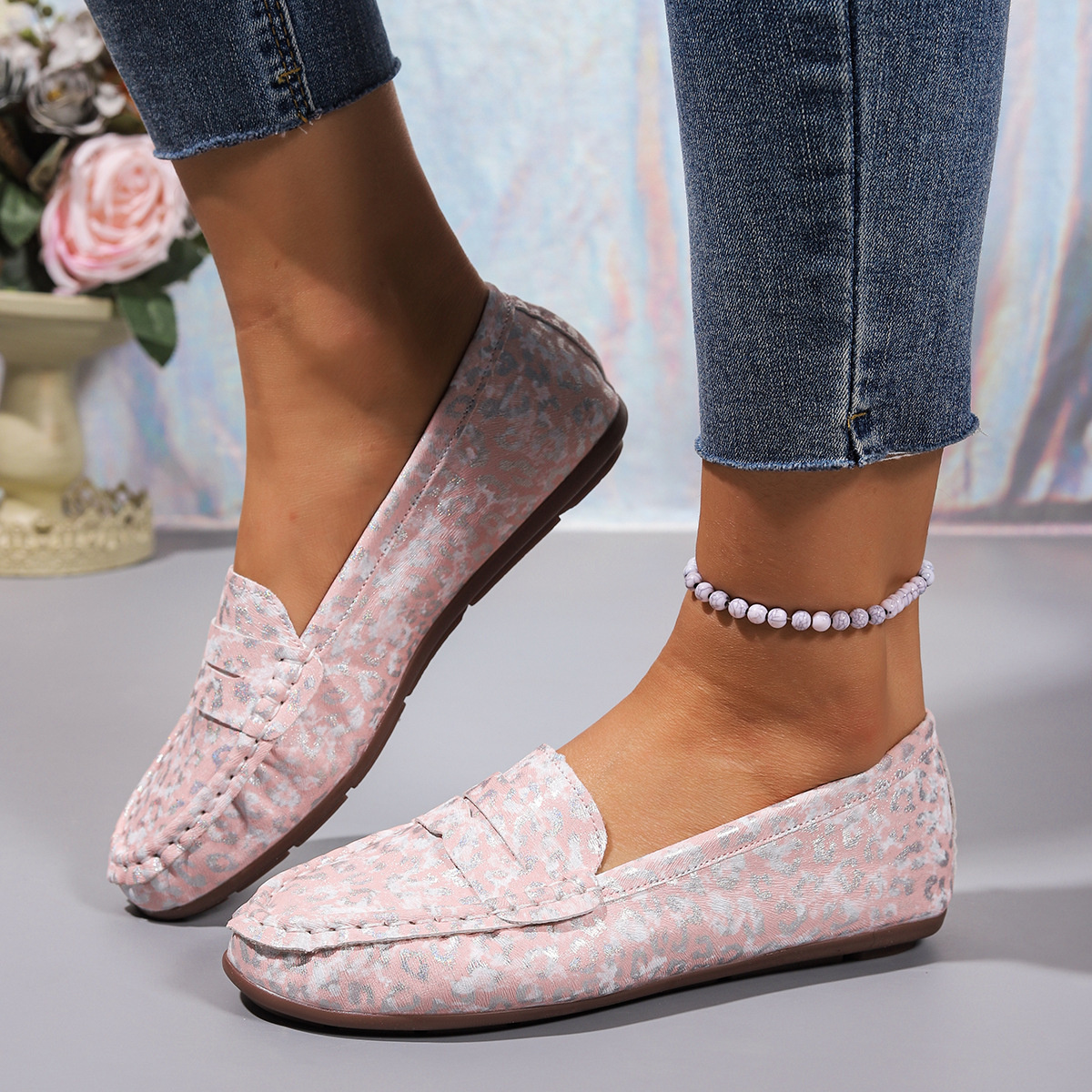 Floral Print Slip-Ons
