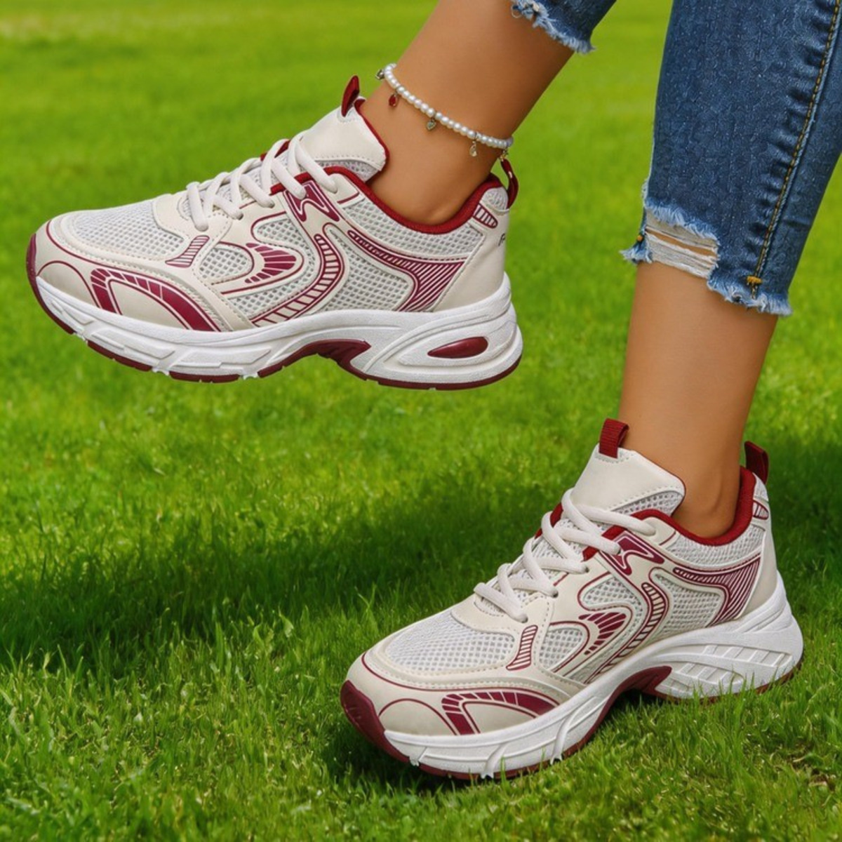 Breathable Lace Up Athletic