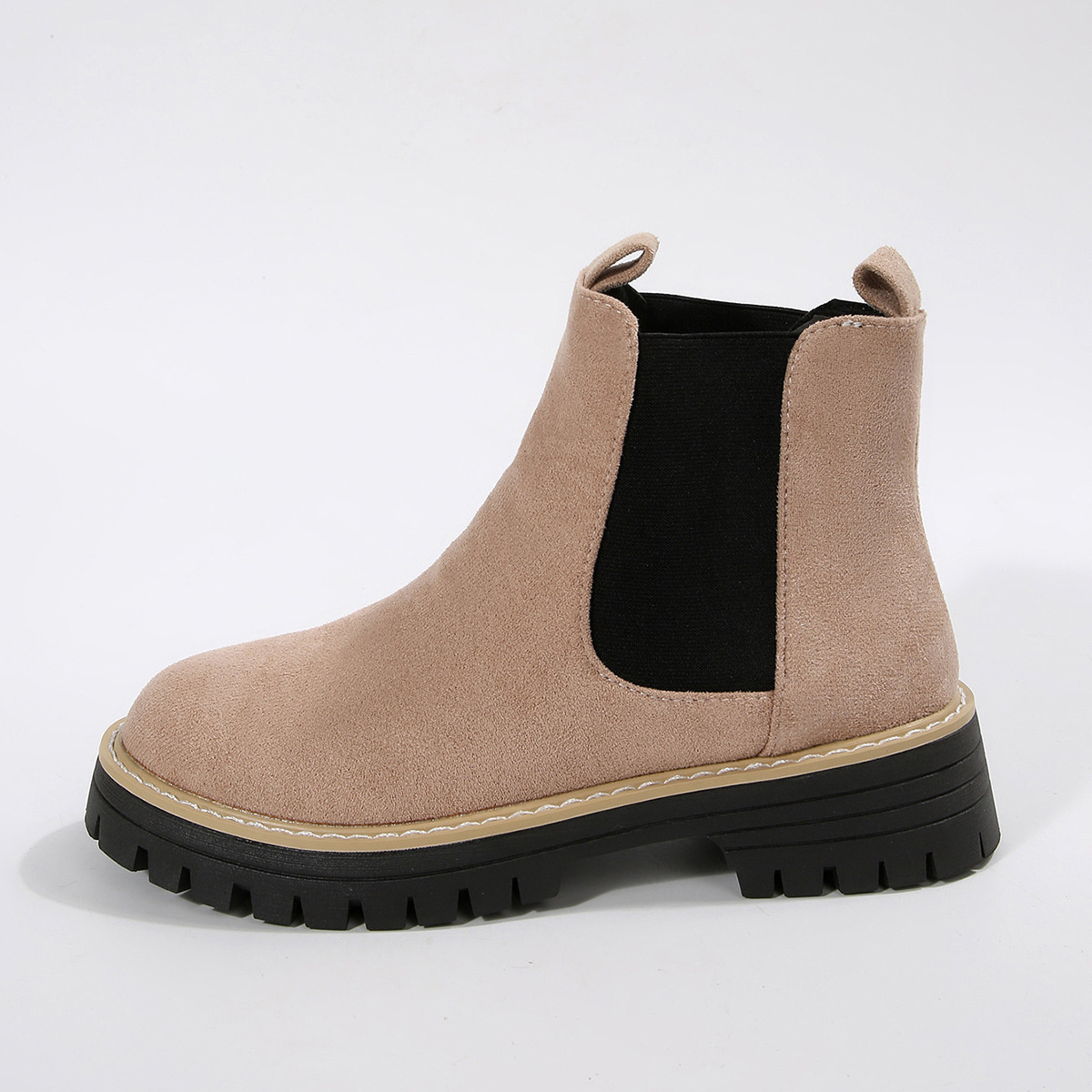 Round Toe Block Heels Boots