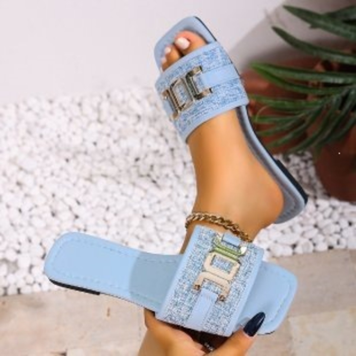 Open Toe Flats Sandals