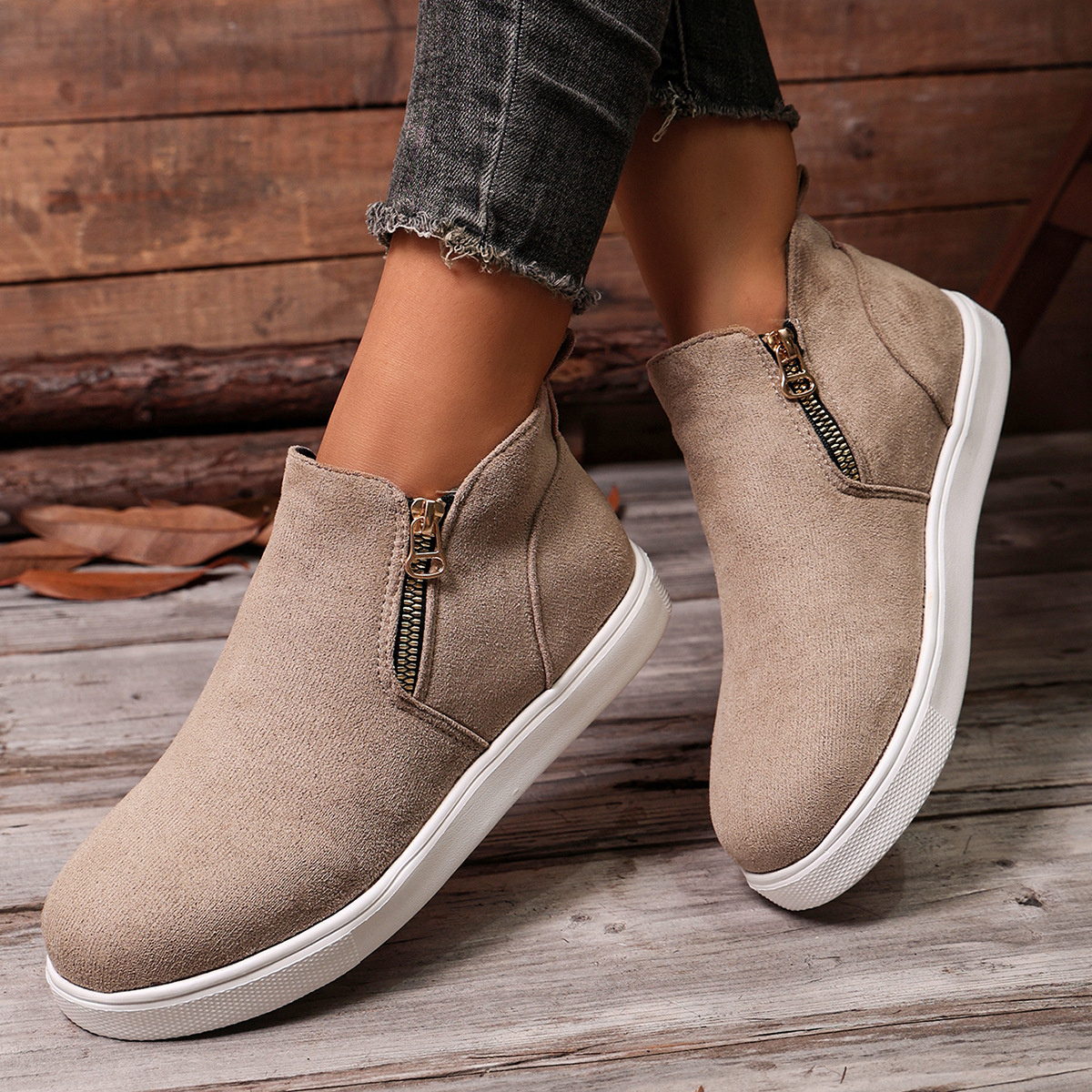 Round Toe Ankle Boots
