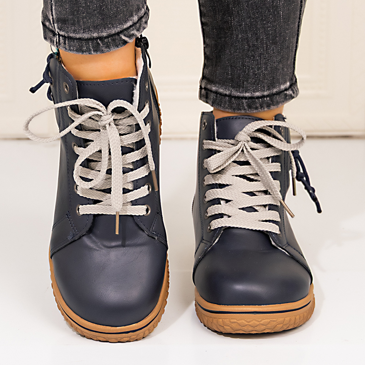 Round Toe Platform Boots