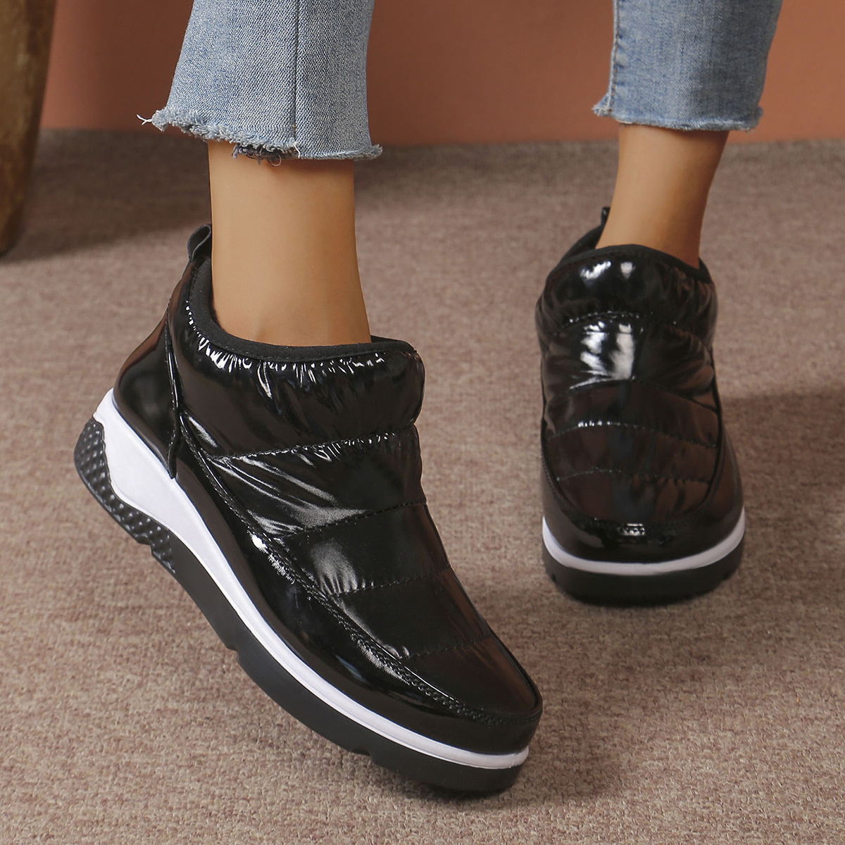Warm Round Toe Boots