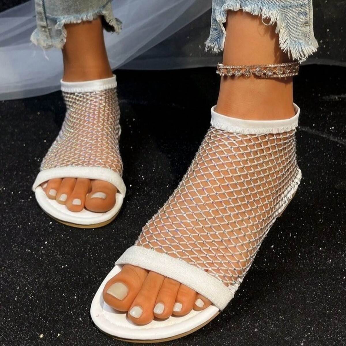 Open Toe Flats Sandals