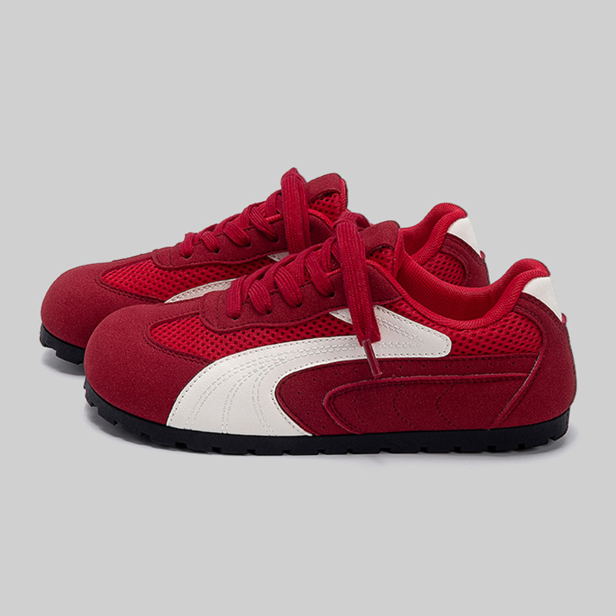 Contrast Lace Up Casual Sneakers
