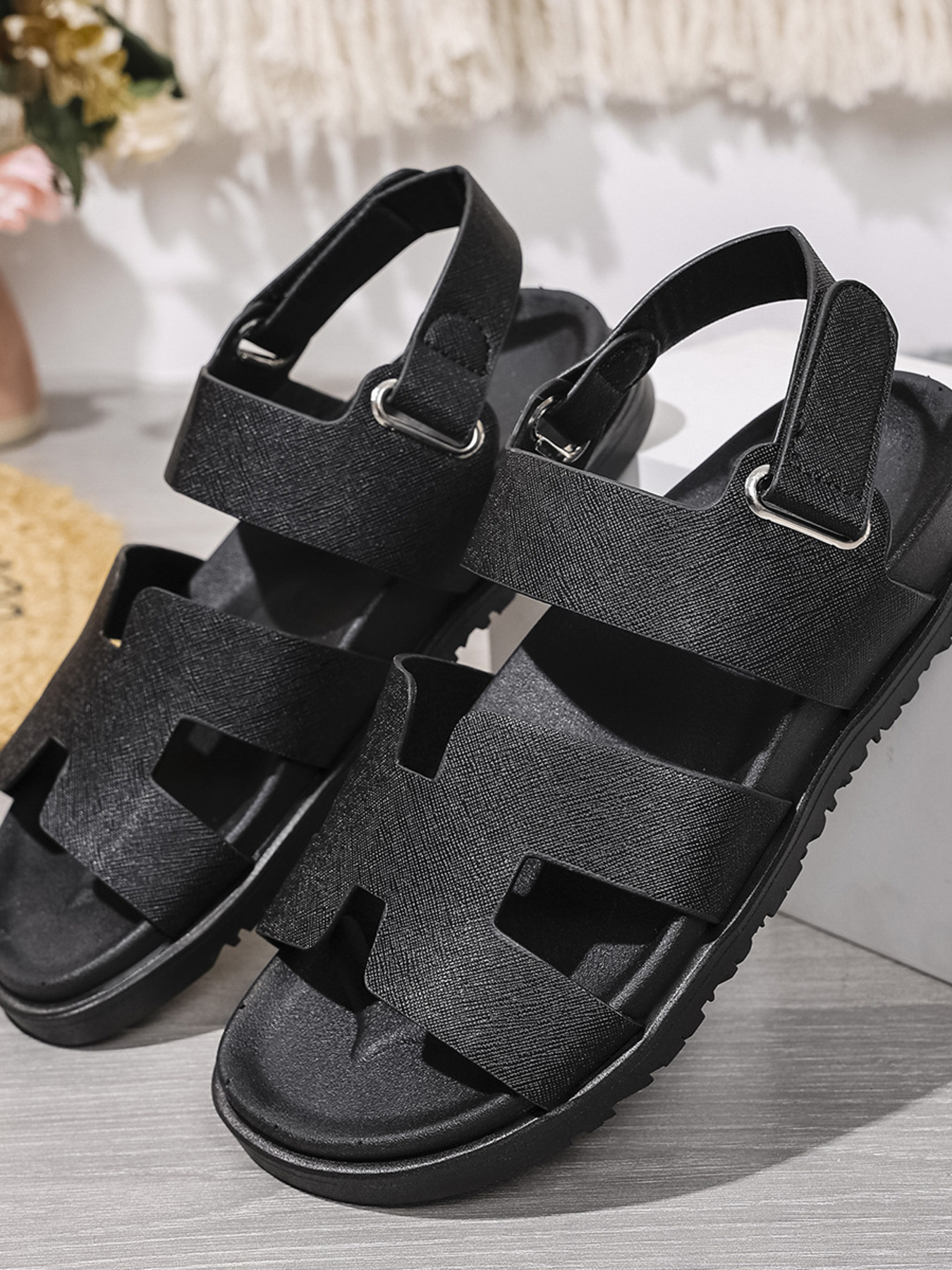 H-Style Gladiator Sandals with Ankle Strap