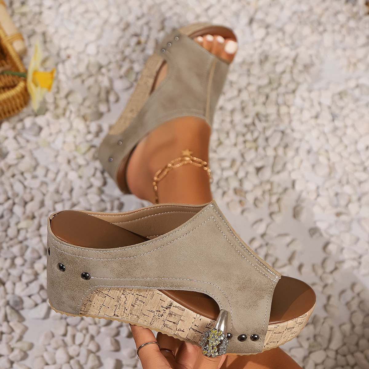 Open Toe Wedge Sandals