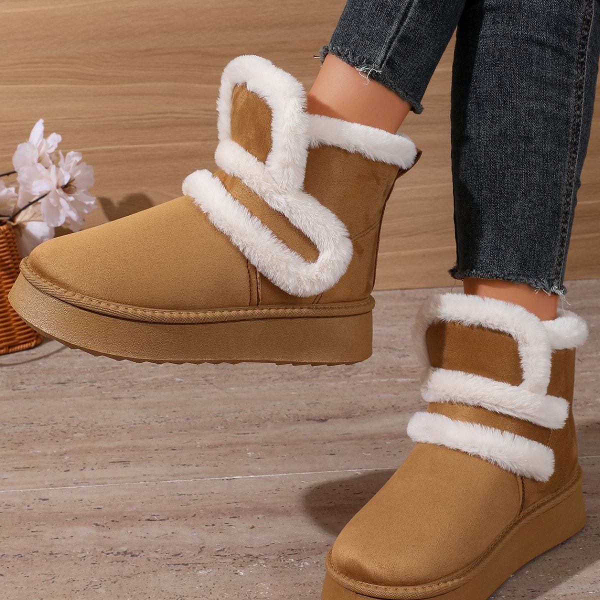 Round Toe Platform Boots