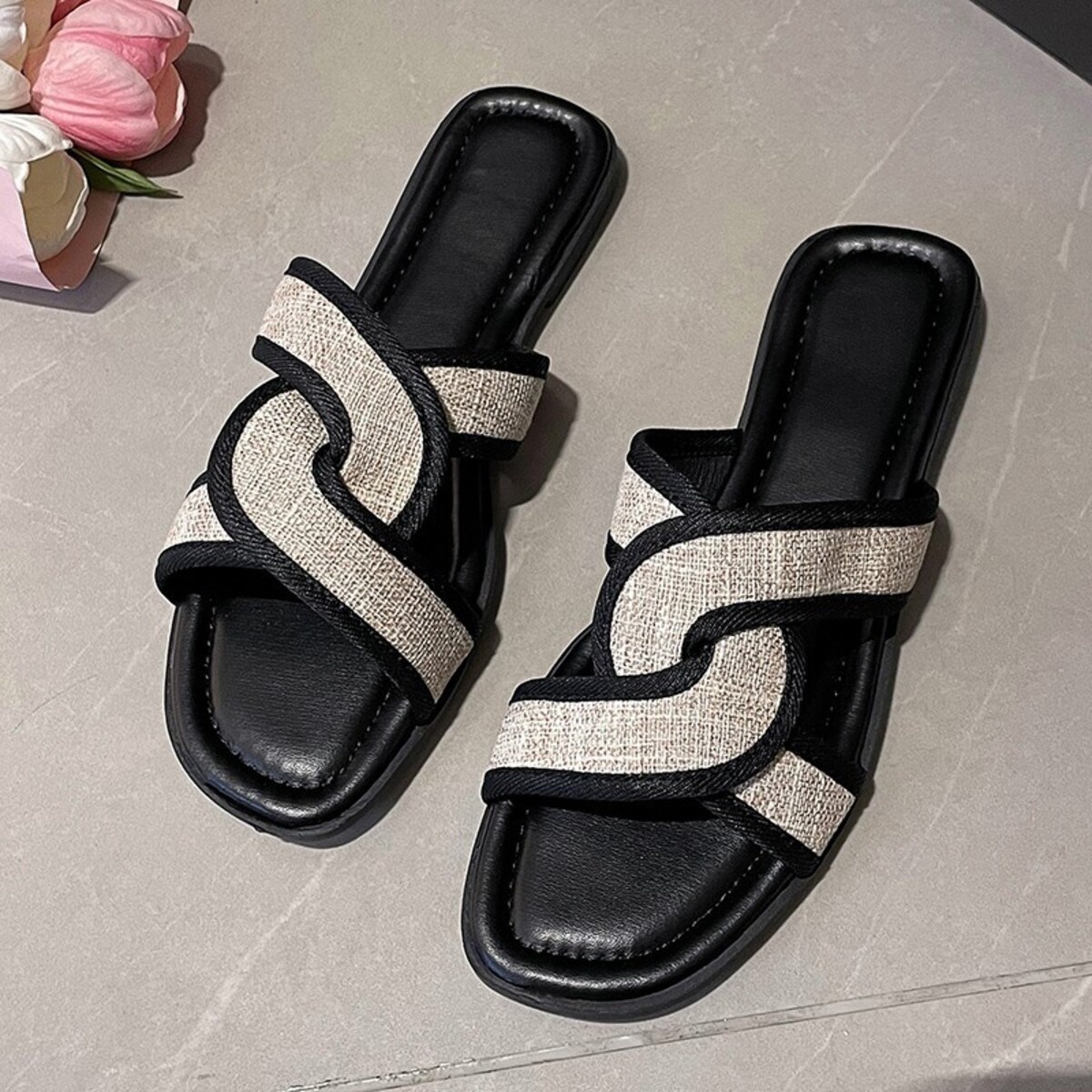 Open Toe Flats Sandals