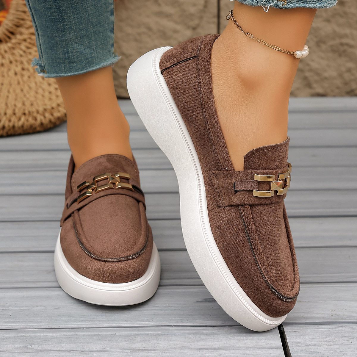 Round Toe Slip-Ons