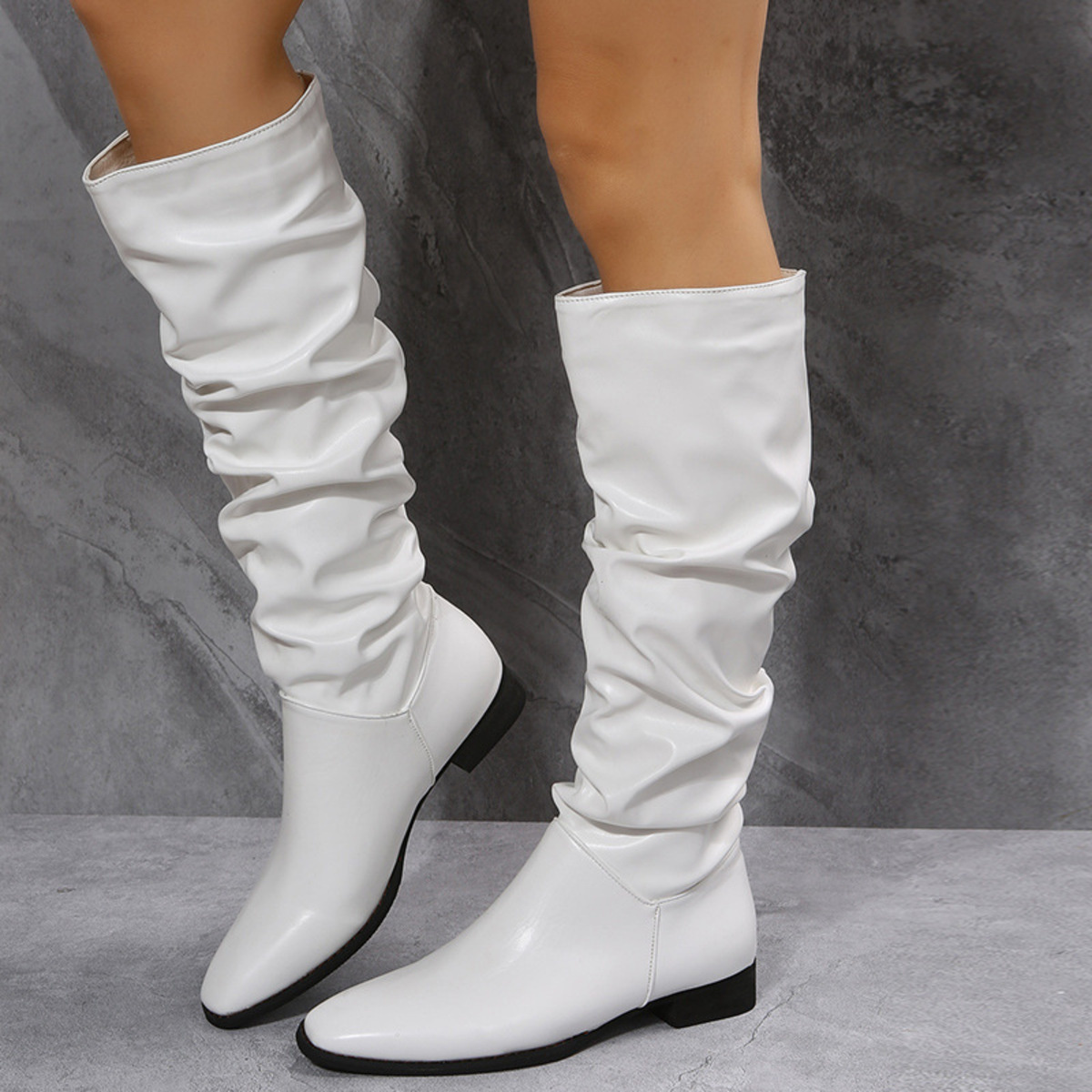 Slouchy Block Heel Boots