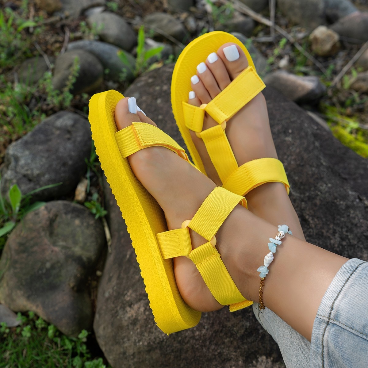 Open Toe Flats Sandals