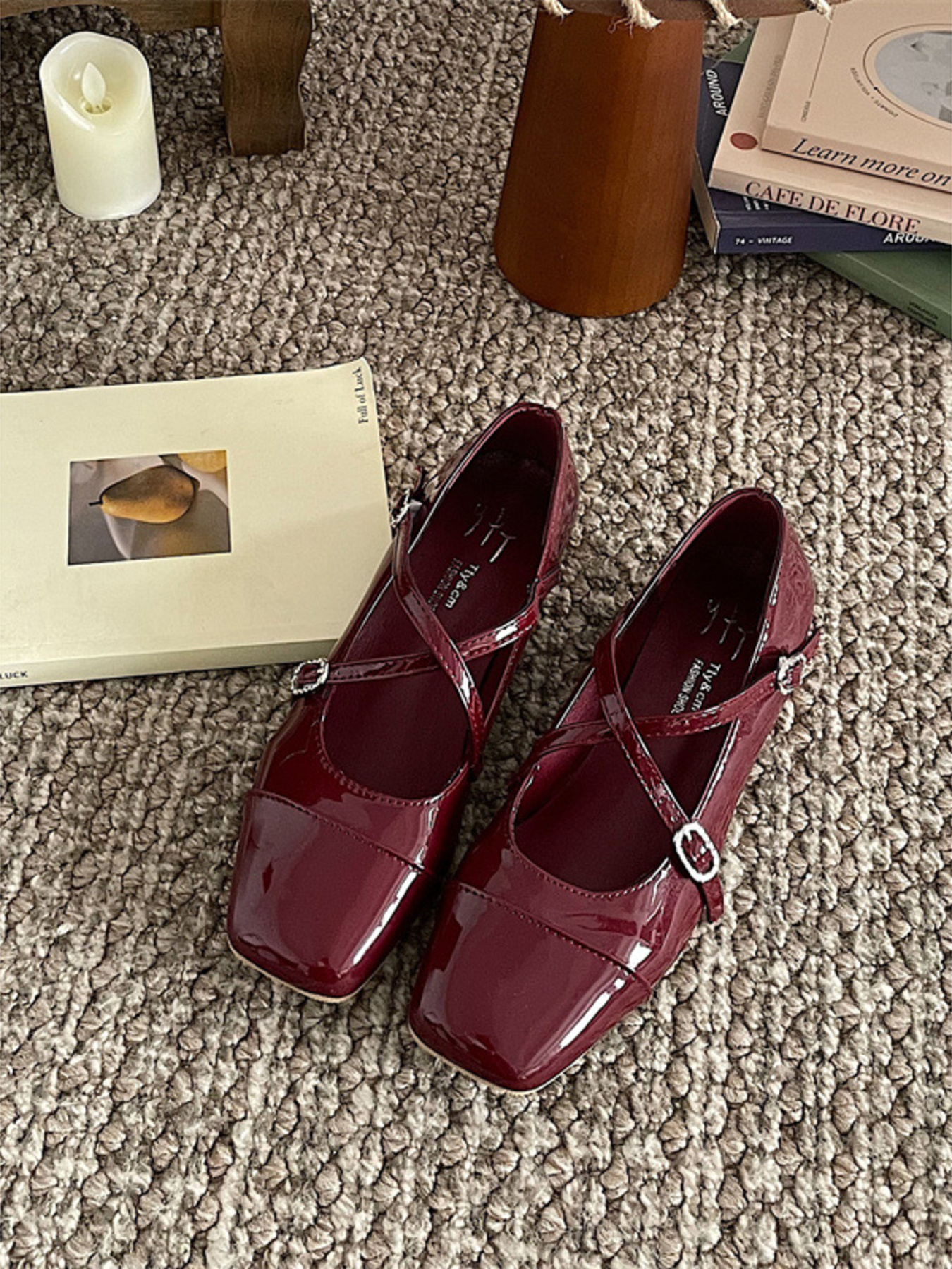 Crisscross Buckle Square Toe Mary Jane Loafers