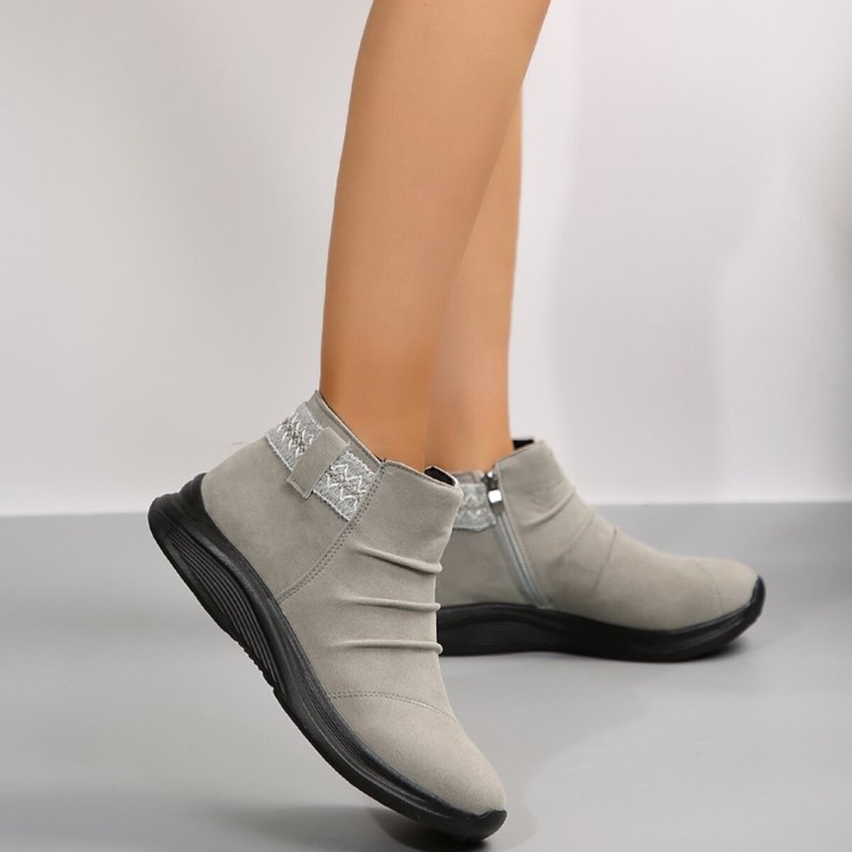 Round Toe Platform Boots