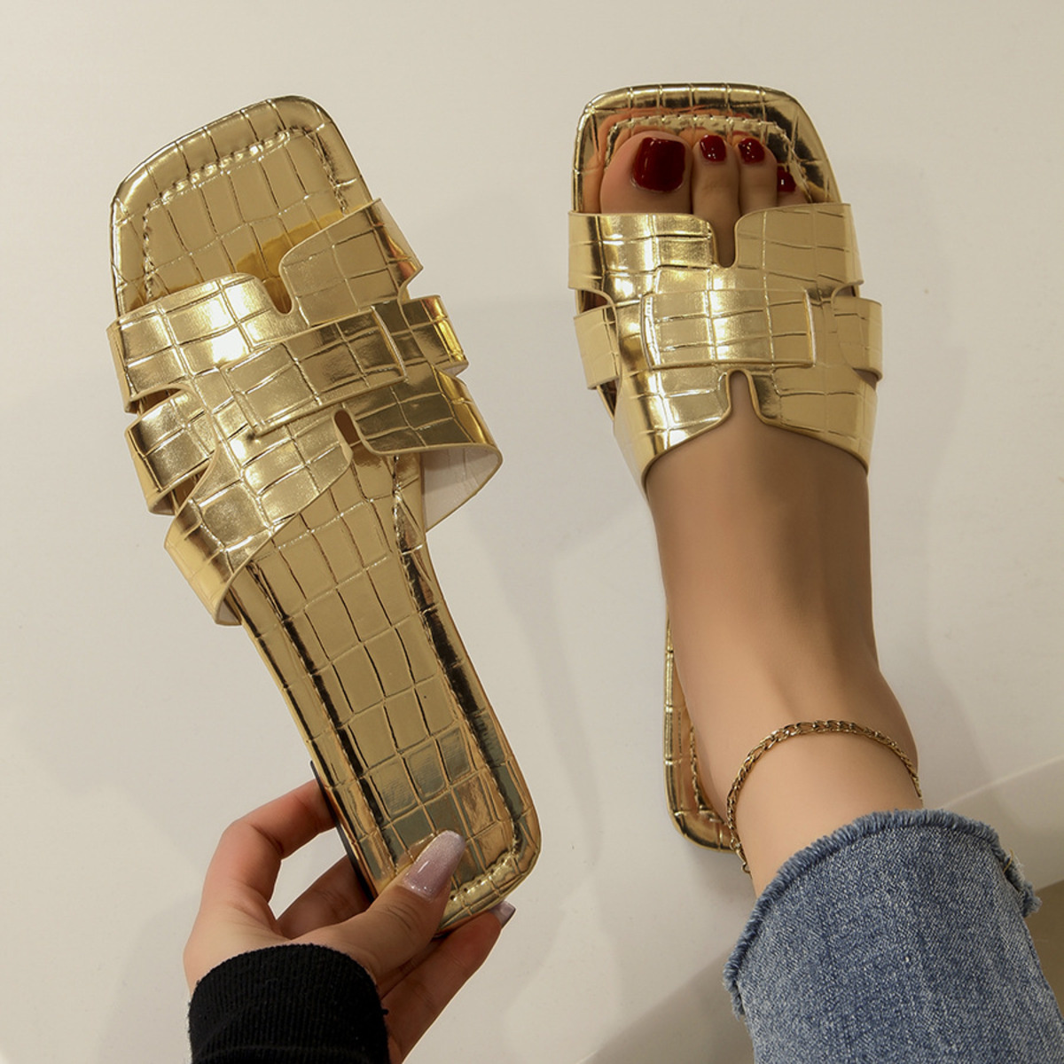 Woven Open Toe Sandals