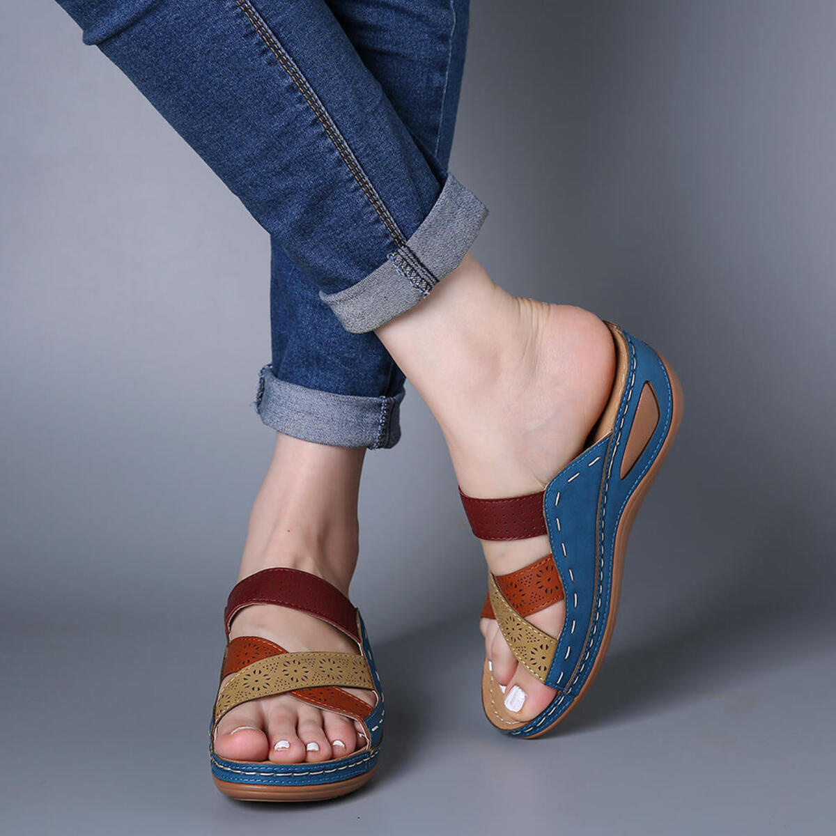 Crisscross Casual Wedge Sandals